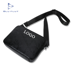 Bal Manent Luxury Custom Man's Black PU Leather Messenger Bolso de alta calidad Bolso cruzado Logotipo en relieve Hombres Bolso de cuero personalizado - Product Image 4