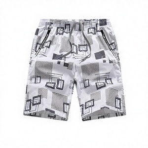 Shorts pour hommes en toile 100% coton, taille élastique, couleur unie, tissé, imperméable, écologique, 180g, respirant, anti-plis, séchage rapide - Product Image 2