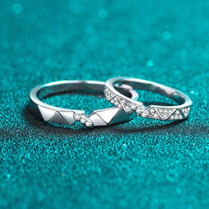Wholesale Vintage Women <b>Men</b> Jewelry 925 Sterling <b>Silver</b> Couple <b>Ring</b> Moissanite Diamond Wedding <b>Ring</b> - Product Image 3