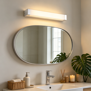 IP44 Waterproof Stainless steel Chrome Modern Led Vanity Wall <b>Light</b> Fixtures <b>Mirror</b> Front Lamp Bathroom Hotel <b>Makeup</b> <b>Lights</b> - Product Image 1