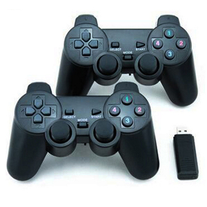 RALAN kablosuz çift PC ikiz <span class=keywords><strong>USB</strong></span> <span class=keywords><strong>Gamepad</strong></span> 2.4g titreşim 10 metre kontrol oyun denetleyicisi