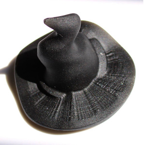 Chapeaux <span class=keywords><strong>de</strong></span> magicien sculptés à la main, noirs naturels en cristal obsidienne, 5 pièces, pour la décoration d'halloween, vente en gros - Product Image 4