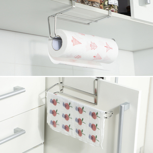 Shimoyama nhà bếp giấy cuộn chủ giữ khăn giấy không đục lỗ dưới tủ và treo tường lưu trữ giá - Product Image 3