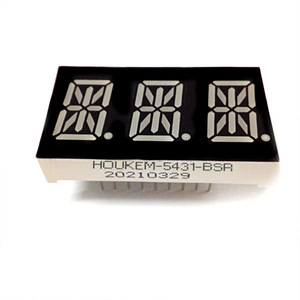 จอแสดงผล 3 หลัก ขนาด 0.54 นิ้ว 14 เซกเมนต์ แบบอัลฟา-นิวเมริก HOUKEM-5431-BSR - Product Image 2