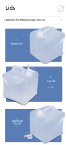 Offre Spéciale vide 5L 10L 20L LDPE eau <span class=keywords><strong>jerrican</strong></span> Camping en plein air Portable <span class=keywords><strong>pliant</strong></span> sac à eau pliable - Product Image 5