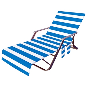 Di alta qualità copertura della sedia in microfibra reclinabile con tasca laterale <span class=keywords><strong>per</strong></span> prendere il sole imbracatura copre <span class=keywords><strong>lettino</strong></span> telo da spiaggia - Product Image 5