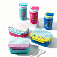 Ensemble de boîtes à lunch pour enfants, boîte à bento assortie avec bouteille d'eau, récipient alimentaire anti-fuite pour la rentrée scolaire
