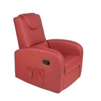 Fauteuil inclinable électrique en cuir de haute qualité avec coussin d'assise épais et dossier réglable pour home cinéma