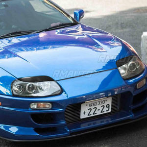 1 paire de couvre-phares en fibre de carbone véritable pour Toyota Supra 1993 1994 1995 1996 1997 1998, accessoires de voiture - Product Image 5