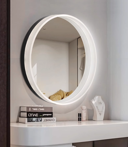 Runder Acryl rahmen Leuchtender intelligenter Badezimmers piegel Wand montierter dekorativer runder Toiletten-Schmink spiegel - Product Image 2