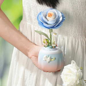 Robotime Rokr DIY Blumen-Bausatz Handgemachtes Geschenk Spielzeug AF01S Sternen-Kamelie Lampe 3D Plastik-<span class=keywords><strong>Puzzle</strong></span> - Product Image 6