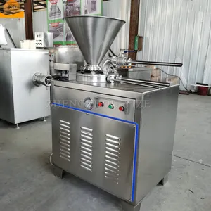 Automatic vacuum sausage maker filler and twist machine electric hydraulic meat grinder sausage stuffer filling machine for sale