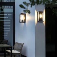 Élégant moderne simple balcon lumières cour appliques murales support de lampe rétro étanche verre allée lumières