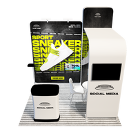 Équipement pour stands d'exposition 3x3, stand en tissu facile à monter, modulaire, sublimation par transfert thermique, présentoirs portables pour salons professionnels