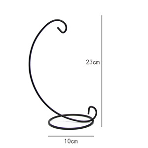 Support de rangement en métal moderne noir en spirale pour pot de fleurs, léger, à un seul niveau, pour plantes - Product Image 1