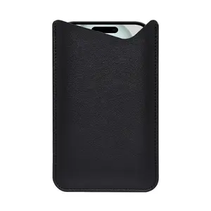 IPhone 15 Pro Max Business 범용 파우치 14 플러스 휴대용 스킨 클러치 홀스터 가죽 가방 용 간단한 남성용 소프트 폰 가방