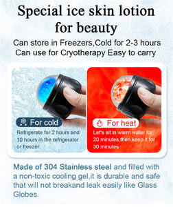 Rodillo de Hielo Cryoball para Alivio Rápido del Dolor Muscular y Tensión, Masajeador de Terapia de Frío y Calor, Cryosphere, Rodillo de Masaje Frío de Metal - Product Image 3