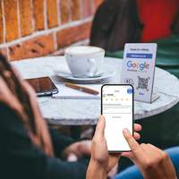 Base Inteligente de PVC Acrílico Programable NFC RFID con Forma y Tamaño Personalizados, con Código QR Impreso para Reseñas de Google