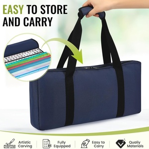 Bolsa de Almacenamiento de Mahjong de Lona con Estampado de Gato de la Suerte Personalizada al por Mayor, Estuche para Juego Completo de Fichas, Resistente al Desgaste, con Cremallera, Ideal para Viajes - Product Image 3