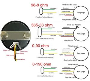 डिजिटल ईंधन गेज ऑटो मोटरसाइकिल ईंधन स्तर गेज 12 वी 24 वी अल्ट्रा-पतली सार्वभौमिक 52 मिमी ईंधन मीटर - Product Image 5