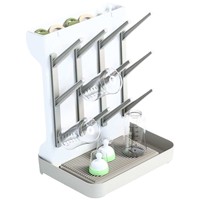 Support de rangement transfrontalier en plastique non pliable sans perçage pour biberons, tasses et aliments complémentaires, avec fonction d'égouttage