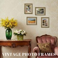Cadre photo vintage doré personnalisé 5 x 7 pouces pour table – Cadres photo anciens ornés