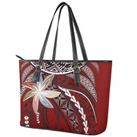 Sac à main promotionnel pour femmes, motifs tribaux polynésiens Elei, sacs fourre-tout sur mesure pour femmes, vente en gros, grands sacs fourre-tout avec fermeture éclair