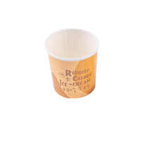 Bol en papier kraft biodégradable 100 ml (10 oz) pour desserts, biscuits, glaces croustillantes, gâteaux, chocolat – Gobelet vide écologique