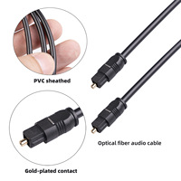 Cable de Audio de Fibra Óptica Cuadrado a Cuadrado para Decodificador de TV con Blindaje Combinado para Conexión de Señal Digital de Altavoces y Monitores