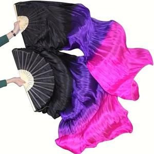 Пара шелковых вееров для танца живота, женский костюм для выступлений, крылья для танца живота - Product Image 3