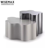 WISEMAX FURNITURE Haute qualité Design moderne Table basse élégante en acier inoxydable pour hôtel Table basse déco glamour pour la maison