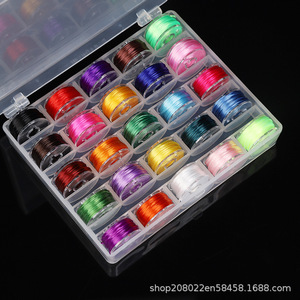 ด้ายร้อยลูกปัดยืดหยุ่นสีแดงสด 25 สี สำหรับทำสร้อยข้อมือ เครื่องประดับ DIY อุปกรณ์ทำเอง เชือกยืดเรซิ่นพลาสติก แหล่งผลิตอี้หวู่ - Product Image 4