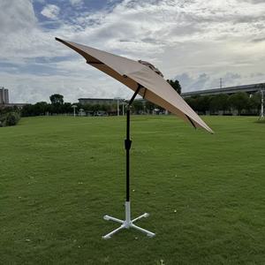 <span class=keywords><strong>Parasol</strong></span> de jardin extérieur <span class=keywords><strong>grand</strong></span> format 2,5 m avec mât central à manivelle, design moderne en polyester pour cour et <span class=keywords><strong>plage</strong></span> - Product Image 2
