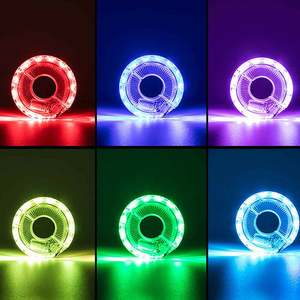 Feu de roue de vélo à LED, 7 couleurs, Hub Rechargeable par USB, équipement de sécurité avec 18 motifs de rayons arc-en-ciel, lampe d'avertissement, livraison gratuite - Product Image 3