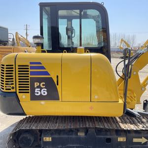 Miniexcavadora Komatsu PC56 usada de alta calidad, maquinaria de construcción de segunda mano de 5,6 toneladas, componentes centrales, bomba de engranajes de motor - Product Image 2