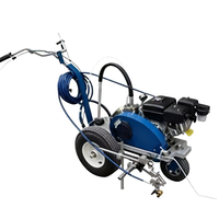 Machine de marquage routier à pulvérisation à froid STRAIGHTWAY avec moteur essence 6,5 CV, facile à utiliser pour le marquage des lignes de parking