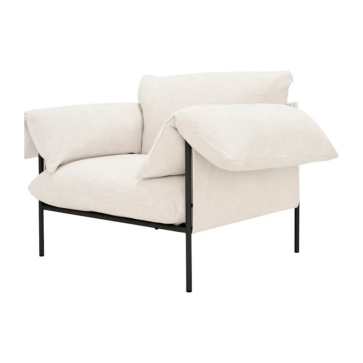 تصميم أسترالي-كرسي فولي مملوء بالريش/لأسفل لغرفة المعيشة كرسي صالة معدني نورديك