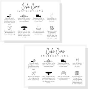 Factory Outlets Cake Care Instruction Card Cake Makers Bakers Cómo llevar y almacenar su pastel Instrucción Food Allergy Stickers - Product Image 3