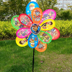 Cối Xay Gió Đôi đồ chơi trẻ em cối xay gió trang trí sân vườn ngoài trời cối xay gió bãi biển đầy màu sắc đồ chơi bằng nhựa - Product Image 2