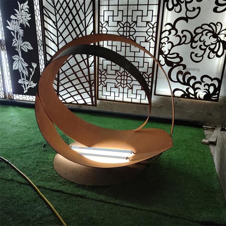 2mm Thick Corten Steel Metal Rain Curtain Water Feature Rusty