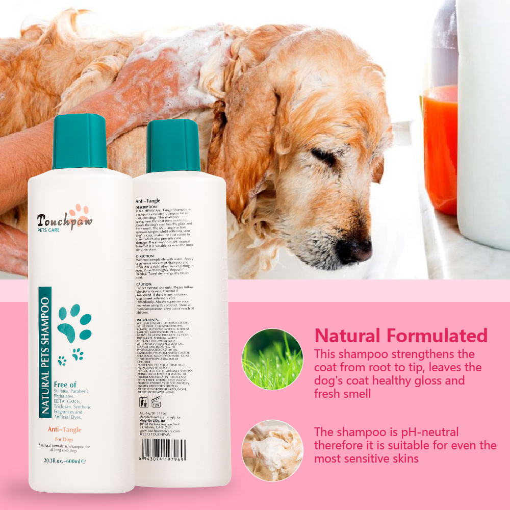 Natural Dog Shampoo & Conditioner – Anti-Tangle Pet Hair Shampoo for All Coat Types - View 3