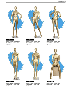 <span class=keywords><strong>Mannequin</strong></span> de vitrine en fibre de verre élégant et luxueux avec détails dorés pour la vente en gros d'articles ménagers et de vêtements en boutique - Product Image 2