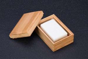 Boîte à savon en bambou avec couvercle, design moderne et écologique, fabriquée en bambou naturel, étanche, empêche le savon de fondre, pour la salle de bain et la douche - Product Image 3