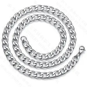 Stainless Steel Chain Necklaces For Women Men Long Hip Hop Necklace On The Neck Fashion Jewelry Accessories Friends Gifts