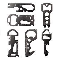EDC — porte-clés multifonction en acier inoxydable, clé hexagonale, outils de survie en plein air, Camping, ouvre-bouteille, outil EDC