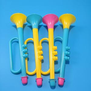 Jouet en plastique, petite trompette, jouet pour enfants, trompette colorée, jouet d'imitation d'instrument de musique, 2 yuans. - Product Image 3