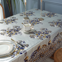 Nappe en PVC Imprimée Imperméable de Conception Nouvelle Facile à nettoyer. Nappe de cuisine avec support en tissu.