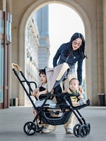 Produits pour bébés Poussette double tandem personnalisable pour deux enfants Poussette bébé pour les familles Vente en gros