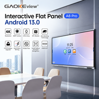 Écran plat interactif Gaokeview 55 65 75 86 pouces, tableau blanc intelligent LED, écran tactile intelligent pour l'école