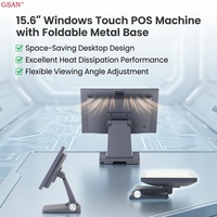 Système de point de vente tactile pliable personnalisé en usine, caisse enregistreuse, Windows 10/11, terminaux de paiement pour supermarché